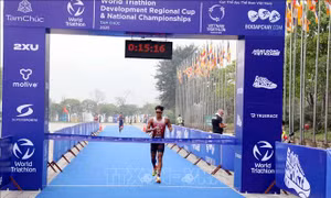 Trên 500 vận động viên tham dự Giải Triathlon Cup thế giới và Vô địch quốc gia 2025