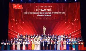 Trao giải Cuộc thi chính luận về bảo vệ nền tảng tư tưởng của Đảng trong Đảng bộ Chính phủ lần thứ 2