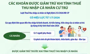Các khoản được giảm trừ khi tính thuế thu nhập cá nhân cư trú