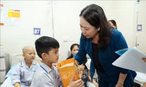 Phó Chủ tịch nước Võ Thị Ánh Xuân thăm, tặng quà bệnh nhi ung thư