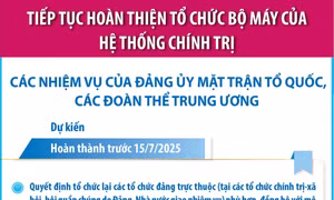 Tiếp tục hoàn thiện tổ chức bộ máy của hệ thống chính trị: Các nhiệm vụ của Đảng ủy MTTQ, các đoàn thể Trung ương
