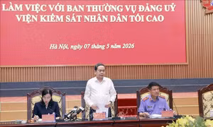 Đoàn Kiểm tra, giám sát của Bộ Chính trị, Ban Bí thư làm việc với Ban Thường vụ Đảng ủy Viện Kiểm sát nhân dân tối cao