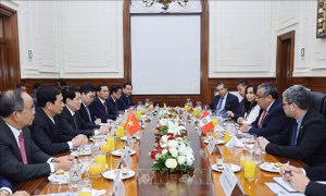 Chủ tịch nước Lương Cường hội kiến Chủ tịch Hội đồng Bộ trưởng Peru