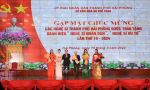 Hải Phòng: Gặp mặt, chúc mừng các Nghệ sĩ Nhân dân, Nghệ sĩ ưu tú