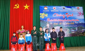 Trao nhà, quà Tết tặng bà con có hoàn cảnh khó khăn 