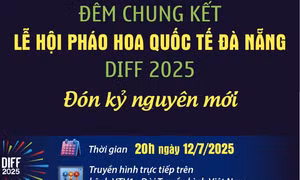 20h ngày 12/7/2025: Đêm chung kết Lễ hội pháo hoa quốc tế Đà Nẵng