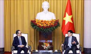 Chủ tịch nước Lương Cường tiếp Bộ trưởng Ngoại giao Hàn Quốc