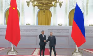 Video Chủ tịch Trung Quốc đến Điện Kremlin hội đàm với Tổng thống Putin