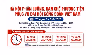 Các tuyến đường Hà Nội hạn chế phương tiện trong 3 ngày diễn ra Đại hội Công đoàn