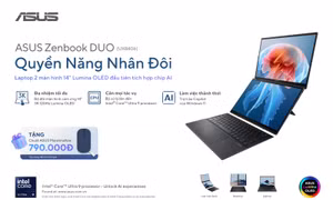 ASUS ra mắt laptop 2 màn hình 14" Lumina OLED đầu tiên tích hợp chip AI tại Việt Nam