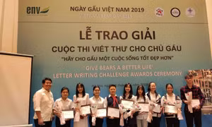 Học sinh Việt Nam gửi hơn 97.000 bức thư kêu gọi bảo vệ gấu