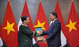 Đại tướng Phan Văn Giang gặp Bộ trưởng Bộ Quốc phòng Indonesia