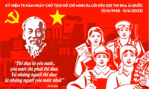 Giới thiệu bộ tranh cổ động nhân dịp 75 năm Bác Hồ ra Lời kêu gọi 'Thi đua ái quốc'