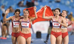 Khen thưởng các 'cô gái Vàng' Việt Nam tại Giải Vô địch Điền kinh châu Á 2023