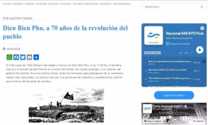 Đài phát thanh quốc gia Argentina ca ngợi chiến thắng lớn nhất trong Chiến tranh Đông Dương