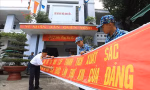 Quân và dân đảo Sinh Tồn hướng về Đại hội XIII của Đảng
