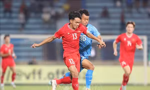 Giao hữu bóng đá quốc tế: Việt Nam hòa Ấn Độ 1-1