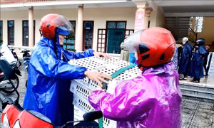 Trao gà giống hỗ trợ sinh kế cho bà con vùng lũ Quảng Bình