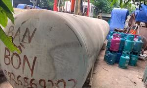 Phát hiện cơ sở san chiết gas trái phép, thu giữ bồn chứa 5 tấn