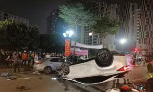 Tạm giữ lái xe gây tai nạn liên hoàn trên đường Trung Kính, Hà Nội