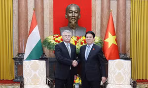 Chủ tịch nước Lương Cường tiếp Chủ tịch Quốc hội Hungary