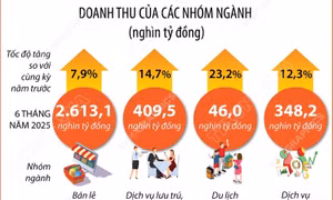 6 tháng năm 2025: Tổng mức bán lẻ hàng hóa và doanh thu dịch vụ tiêu dùng tăng 9,3%