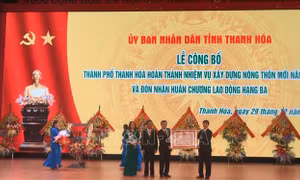 Thành phố Thanh Hóa đạt chuẩn nông thôn mới năm 2019