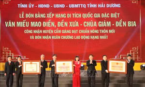 Văn miếu Mao Điền đón nhận Bằng xếp hạng di tích quốc gia đặc biệt