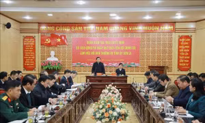 Đoàn kiểm tra của Bộ Chính trị làm việc với Ban Thường vụ Tỉnh ủy Sơn La