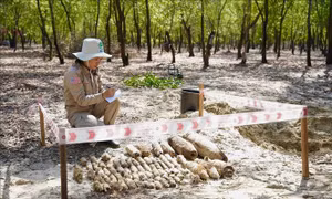 Phát hiện một hầm chứa đạn chưa nổ ở Quảng Trị