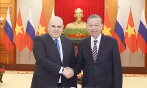 Tổng Bí thư Tô Lâm tiếp Thủ tướng Liên bang Nga Mikhail Mishustin