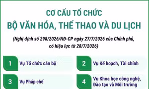 Cơ cấu tổ chức của Bộ Văn hóa, Thể thao và Du lịch