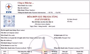 Áp dụng mẫu hóa đơn tiền điện mới từ ngày 1/6