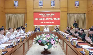 Chủ tịch nước và Thủ tướng Chính phủ dự Hội nghị Quân ủy Trung ương lần thứ 10