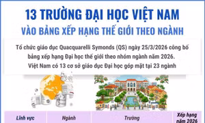 Việt Nam có 13 trường đại học được xếp hạng thế giới theo ngành học