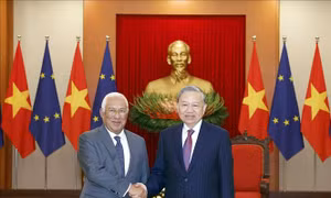 Tổng Bí thư Tô Lâm tiếp Chủ tịch Hội đồng châu Âu