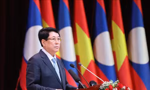 Chủ tịch nước Lương Cường dự Chương trình giao lưu hữu nghị Việt - Lào