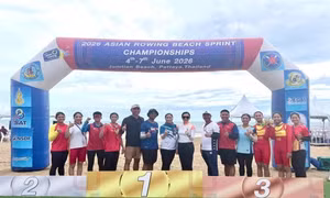 Rowing biển Việt Nam giành 2 HCV tại Giải vô địch châu Á 2026