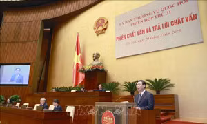 Nghị quyết về hoạt động chất vấn tại Phiên họp thứ 21 Ủy ban Thường vụ Quốc hội