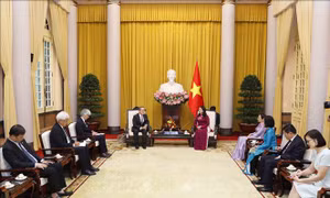 Phó Chủ tịch nước Võ Thị Ánh Xuân tiếp Chủ tịch Hãng Thông tấn Kyodo News