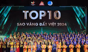 Tôn vinh TOP 10 thương hiệu Sao Vàng đất Việt 2024: Vươn tầm Việt Nam 
