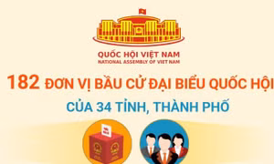 Cả nước có 182 đơn vị bầu cử đại biểu Quốc hội khóa XVI