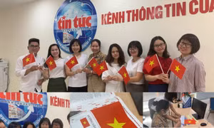 Lan tỏa hình ảnh lá cờ Việt Nam in trên báo Tin tức