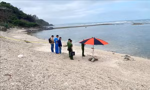 Phát hiện thi thể nam giới trôi dạt vào bờ biển Quảng Ngãi