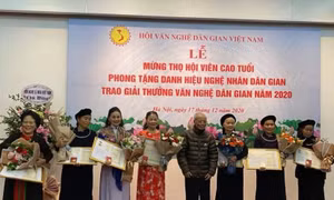 Trao giải thưởng Văn nghệ Dân gian và phong tặng danh hiệu Nghệ nhân dân gian năm 2020