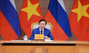 Phó Thủ tướng Trần Hồng Hà điện đàm với Phó Thủ tướng Nga Dmitry Chernyshenko
