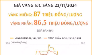 Giá vàng SJC sáng 23/11/2024