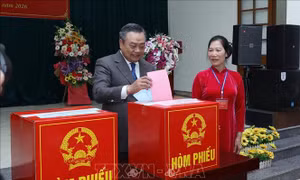 Cử tri Lạng Sơn phấn khởi thực hiện quyền công dân