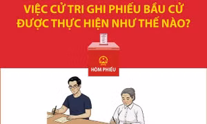 Việc cử tri ghi phiếu bầu cử được thực hiện như thế nào?