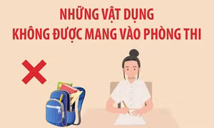 Thi tốt nghiệp THPT năm 2024: Những vật dụng không được mang vào phòng thi